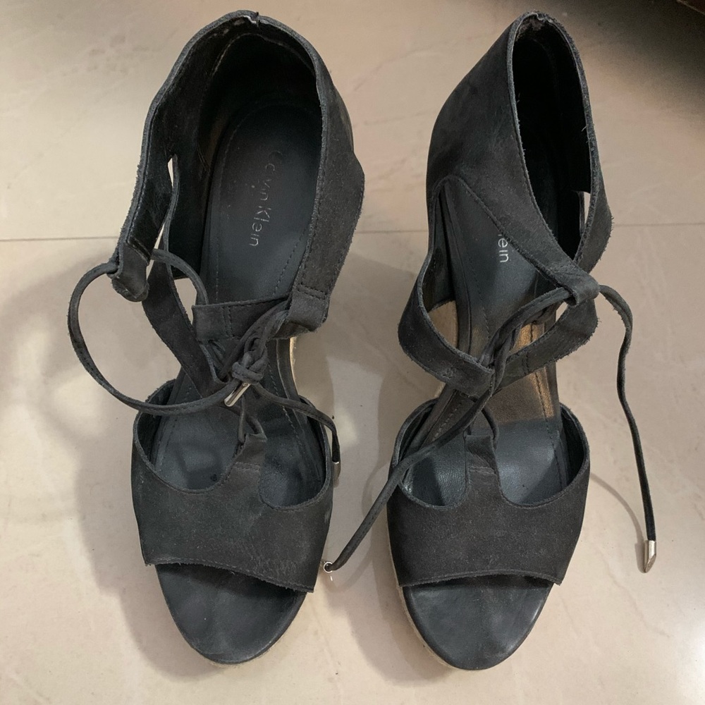 Black Calvin Klein wedges